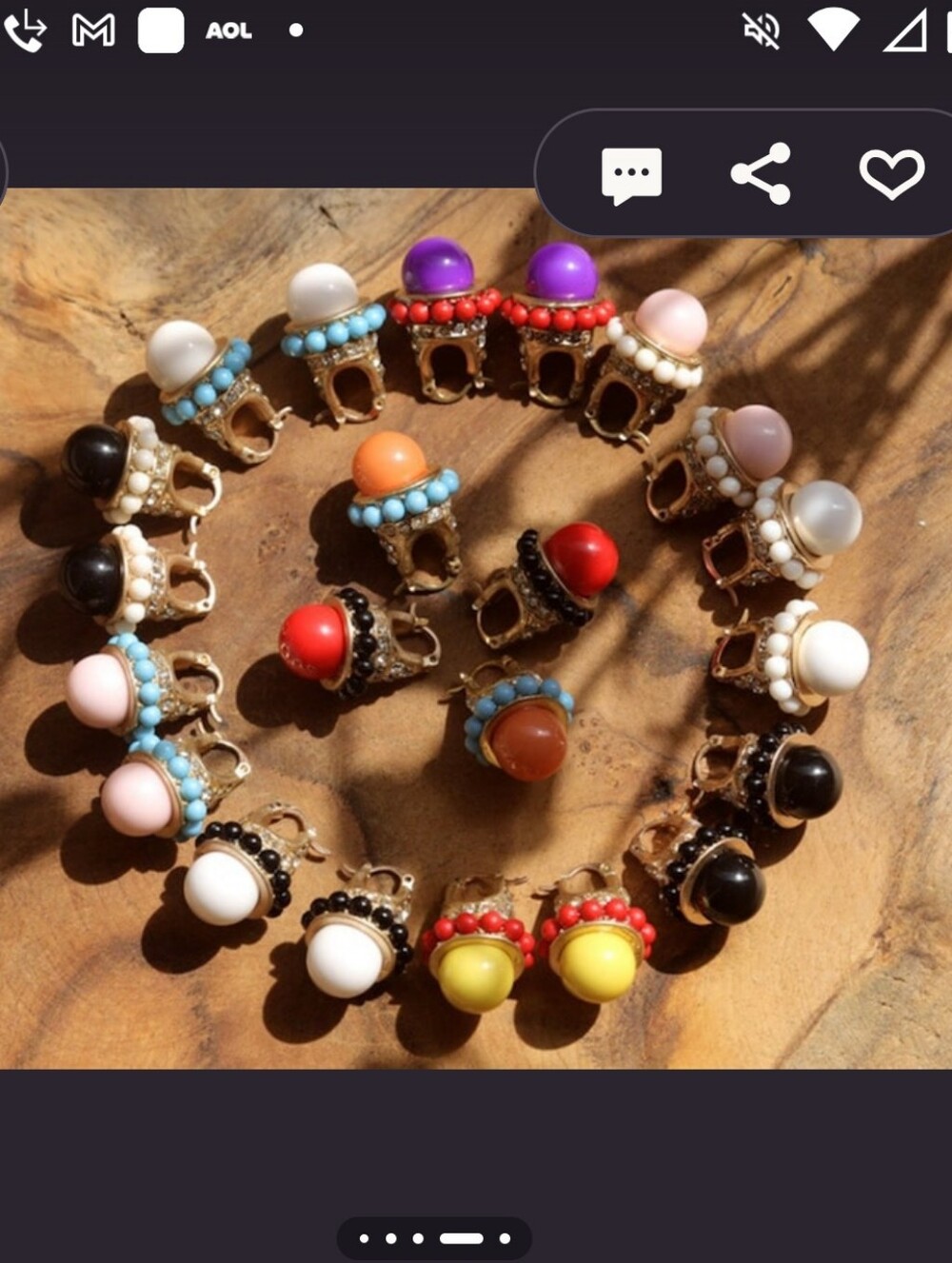 Colorful Dome Earrings Assorted Colors